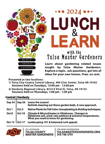 Click for information on our Fall Lunch and Learn Series